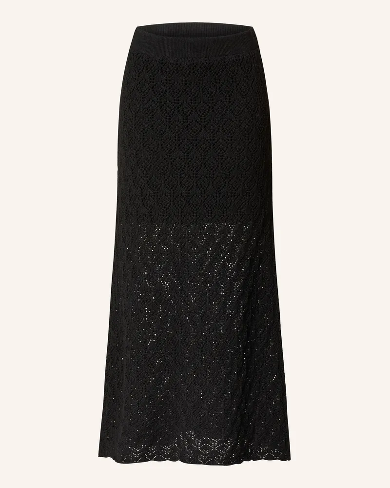 Selected Strickrock schwarz Schwarz