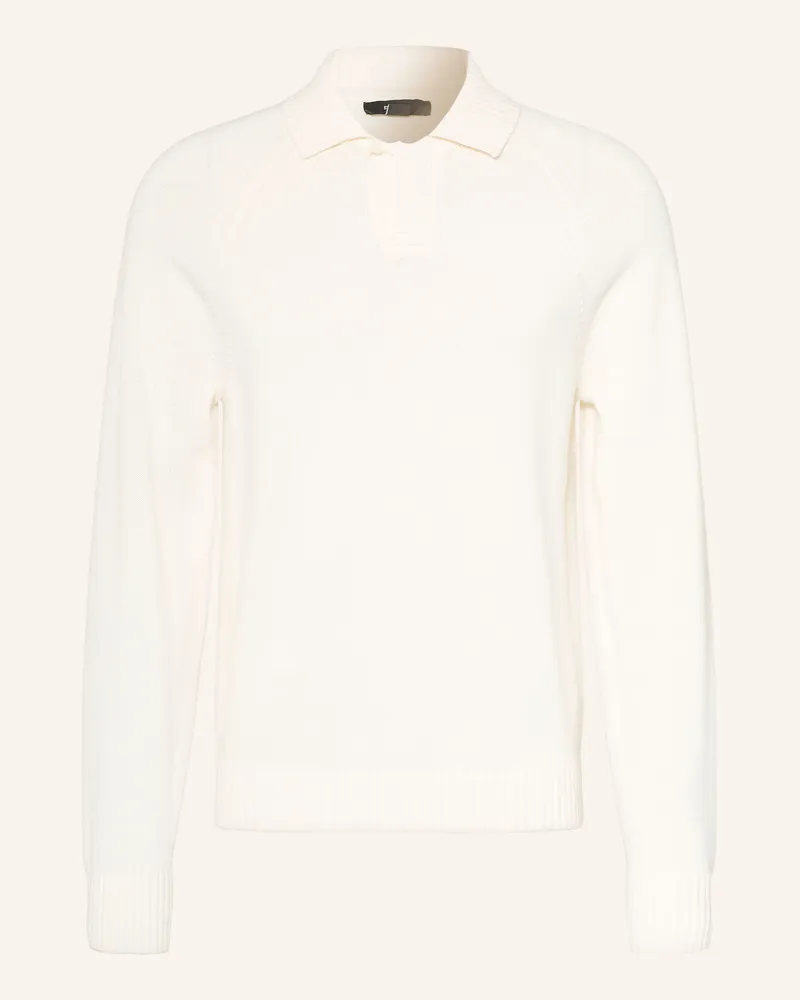 Reiss Strick-Poloshirt Ashdown weiss Ecru