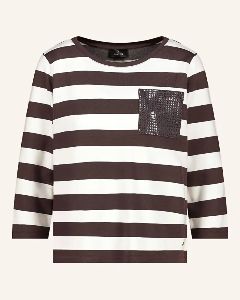monari Shirt Mit 3/4-Arm Und Pailletten braun Dunkelbraun