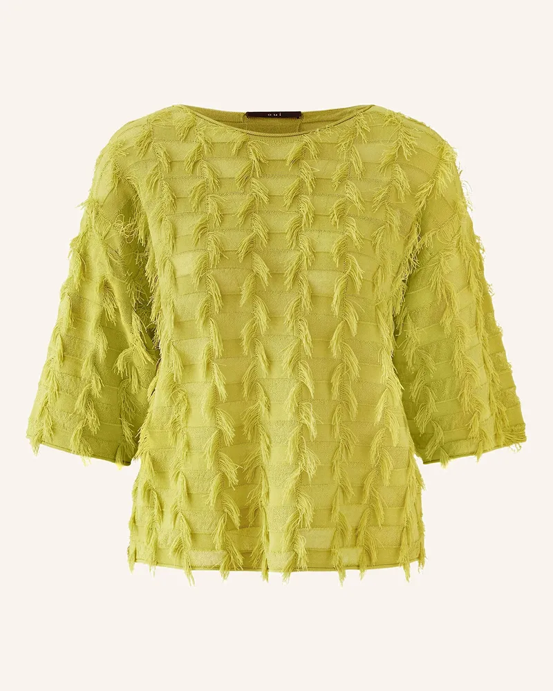 Oui  Pullover mit 3/4-Arm Grün