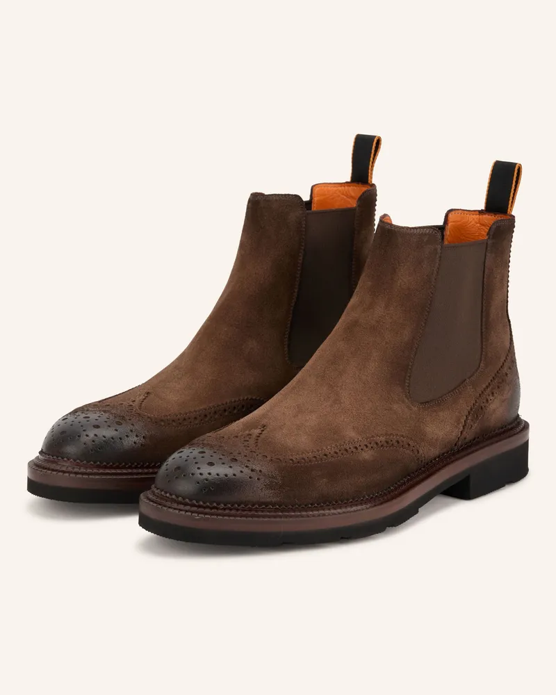 Santoni Chelsea-Boots Kalamaboot braun Dunkelbraun