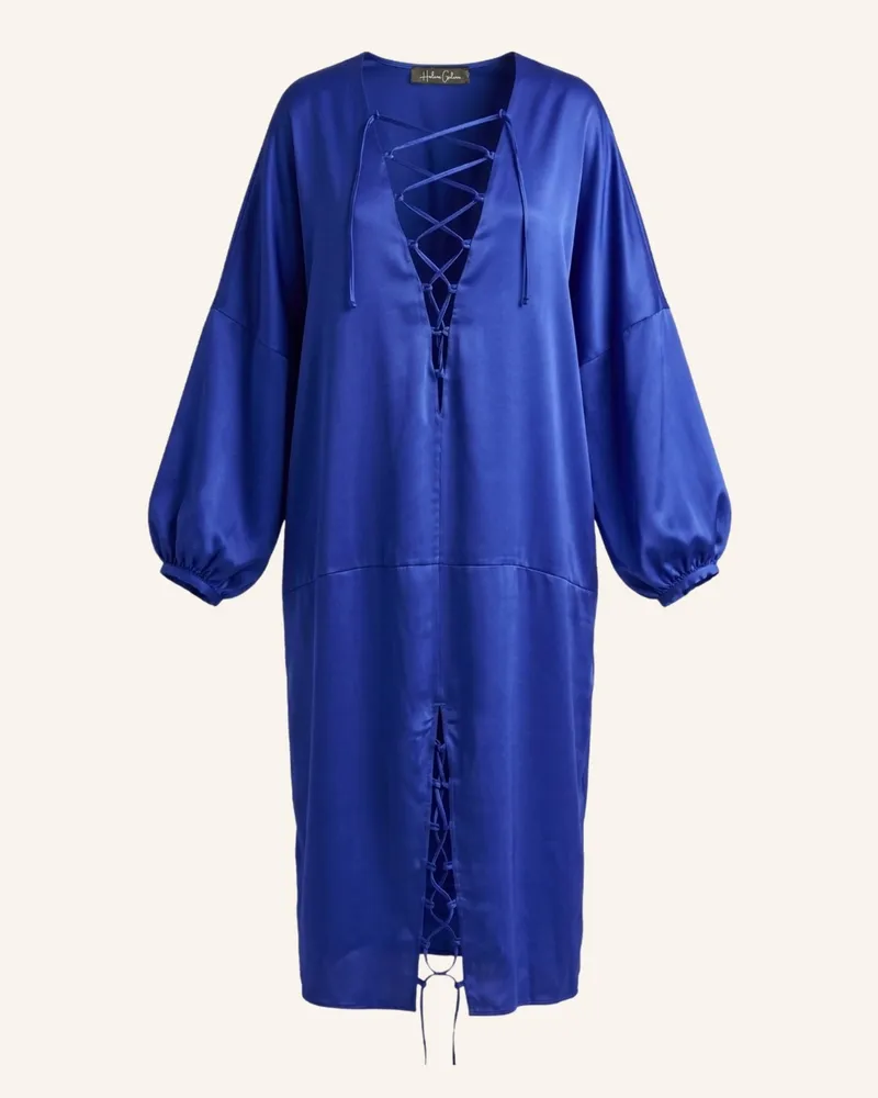 Helene Galwas Kleid Aus Satinseide Ivanare blau Blau