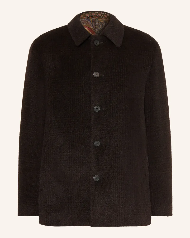 Etro Overjacket Mit Alpaka braun Dunkelbraun
