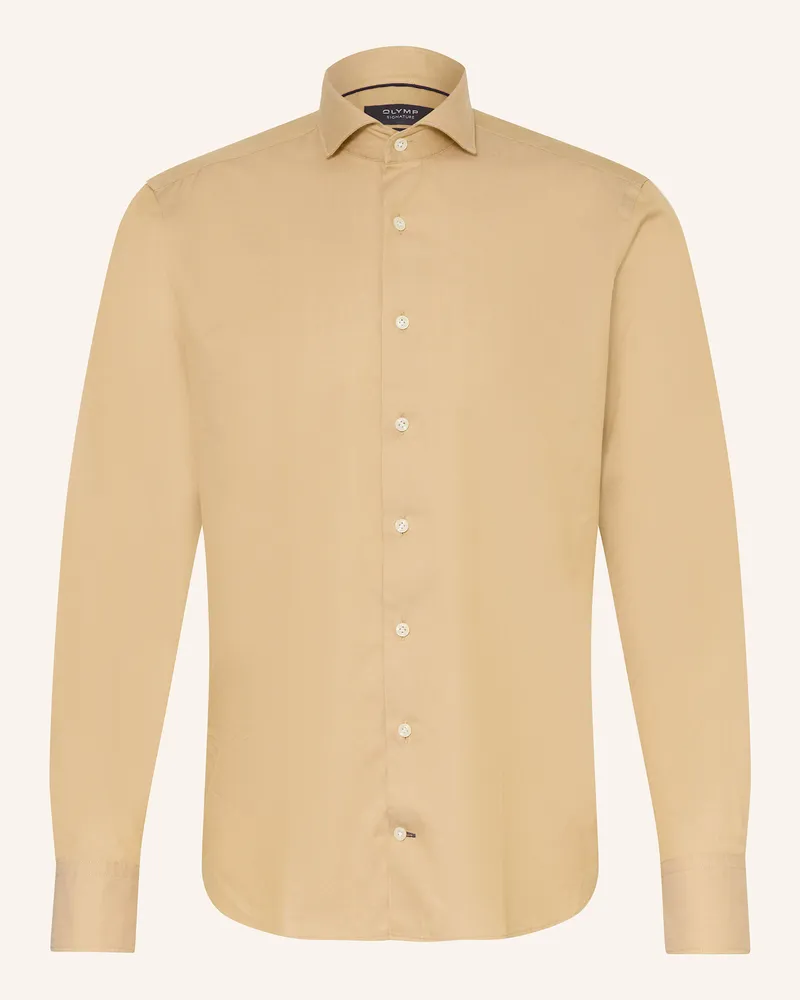 Olymp Hemd Casual Tailored Fit braun Hellbraun