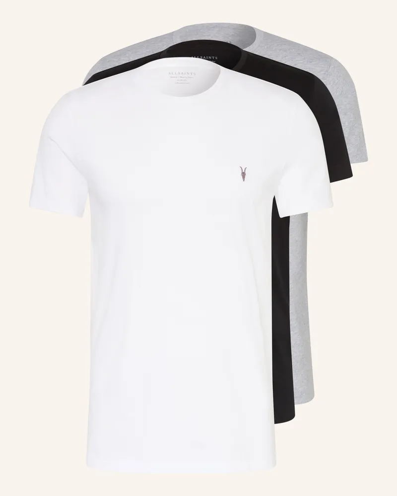 AllSaints 3er-Pack T-Shirts Tonic weiss Weiss