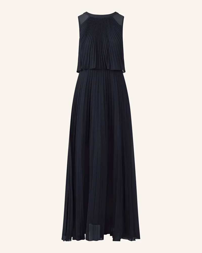 Apart Abendkleid mit Plissees Dunkelblau