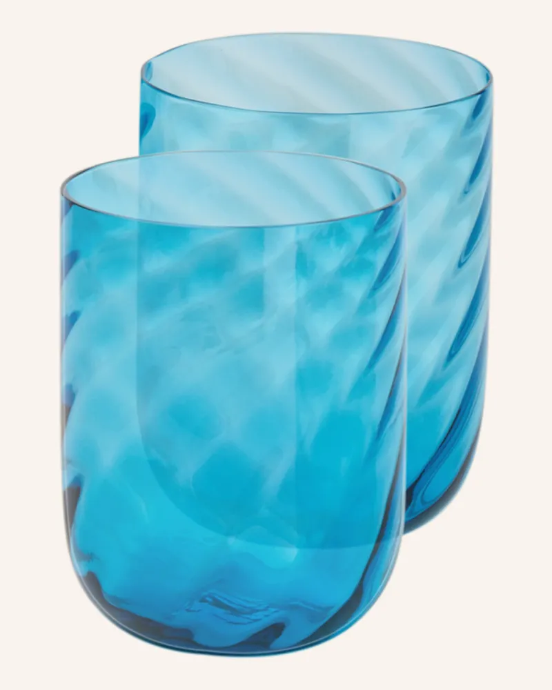 Dolce & Gabbana Casa 2er-Set Trinkgläser Carretto blau Hellblau