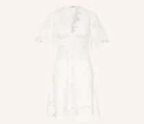 Spitzenkleid Mit Schmuckperlen weiss