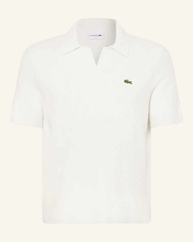 Lacoste Frottee-Poloshirt weiss Weiss