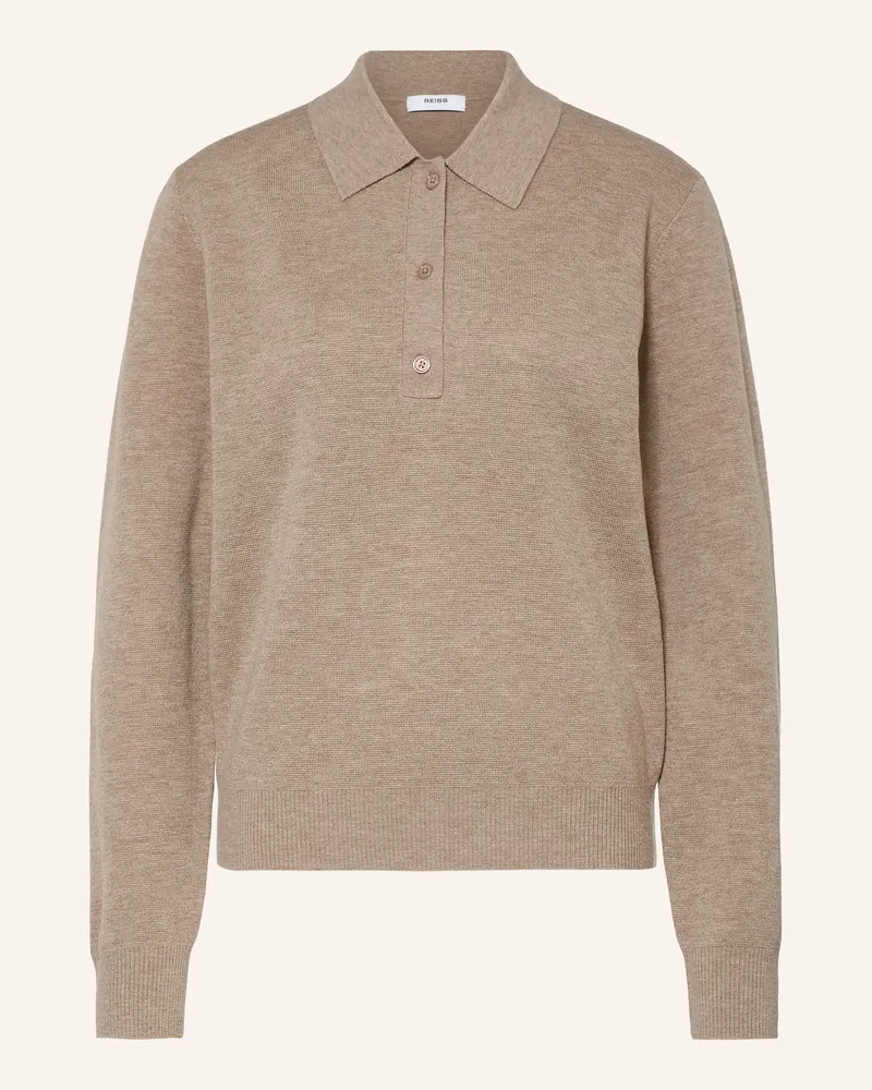 Reiss Strick-Poloshirt Brooke Aus Merinowolle beige Beige
