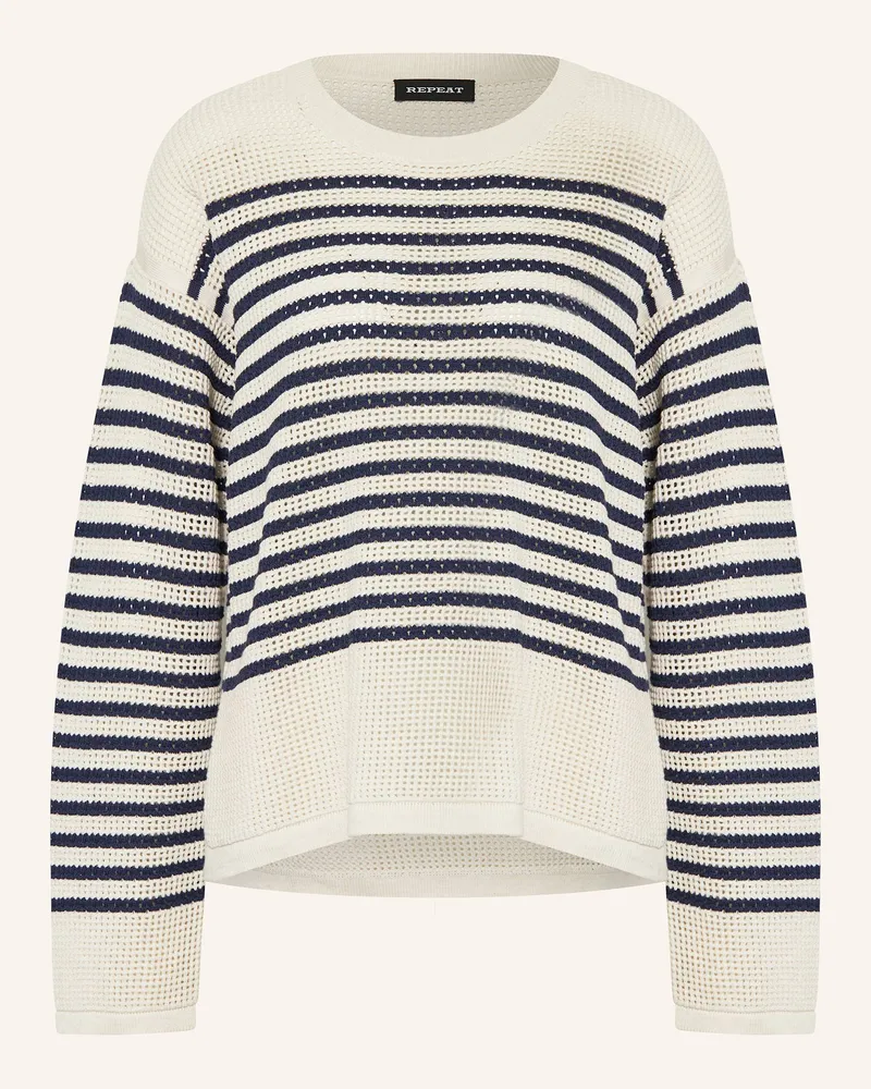 Repeat Pullover weiss Creme