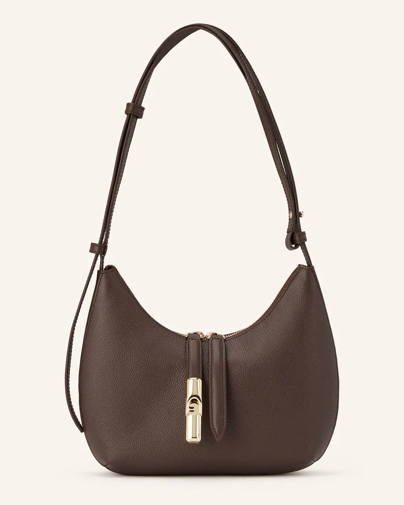 Furla Schultertasche GOCCIA Dunkelbraun