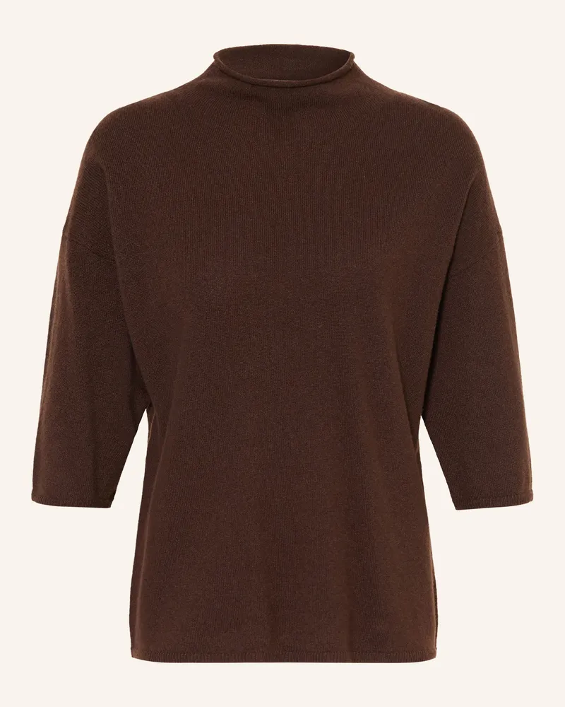 Mrs & HUGS Cashmere-Pullover braun Dunkelbraun