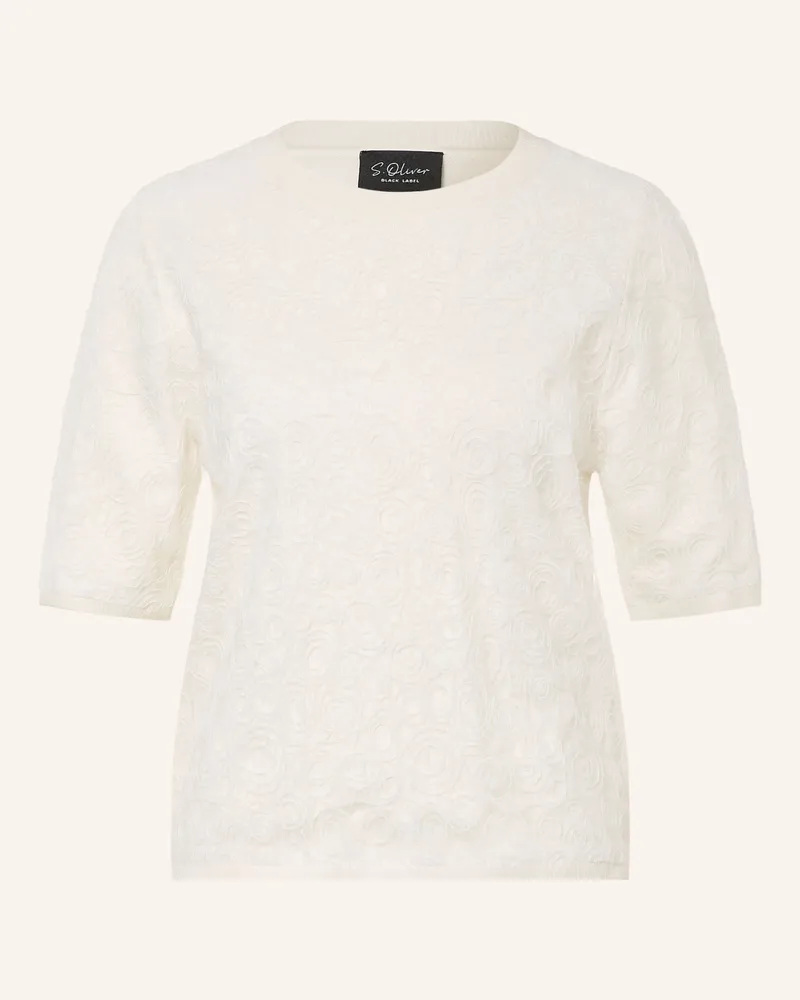 S.Oliver Strickshirt weiss Creme