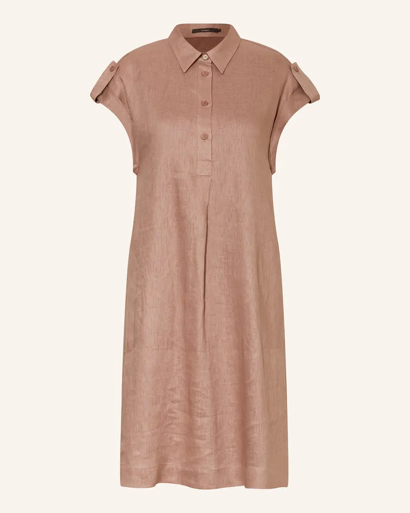 windsor. Hemdblusenkleid aus Leinen Braun