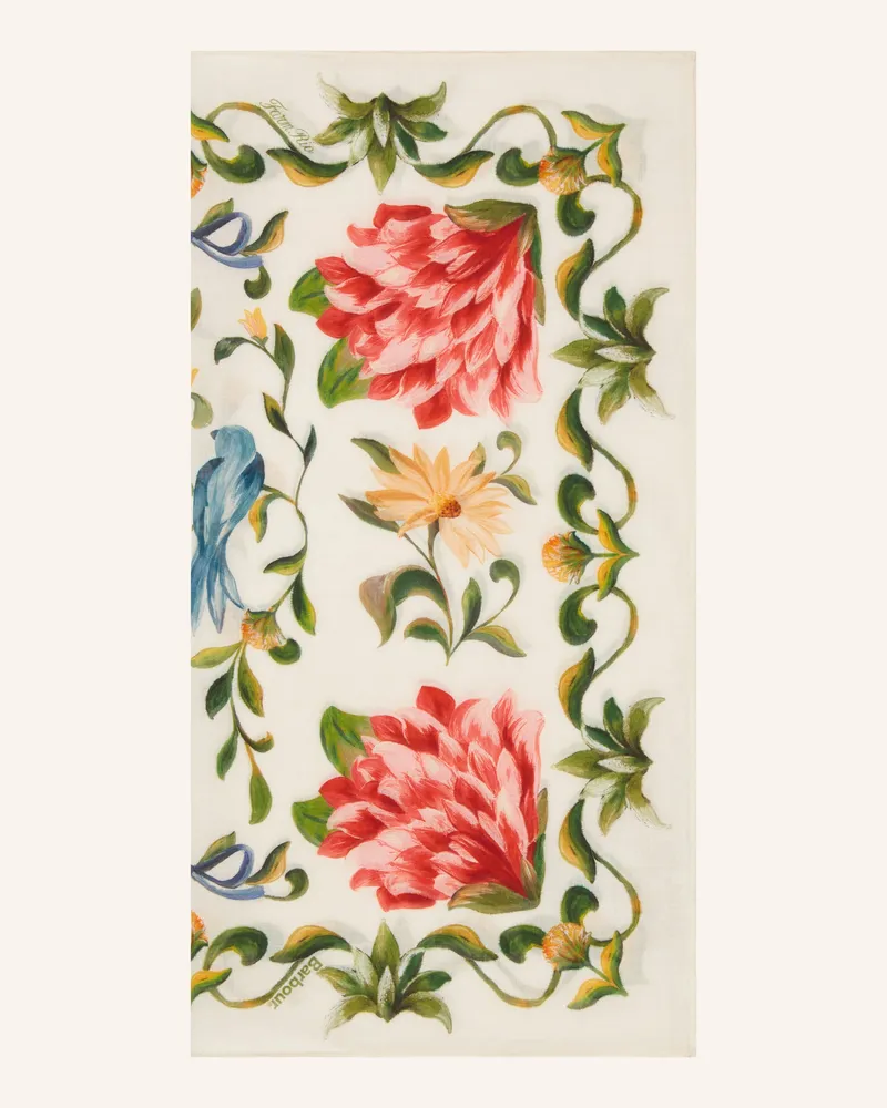 Barbour Tuch Azelia Square weiss Ecru