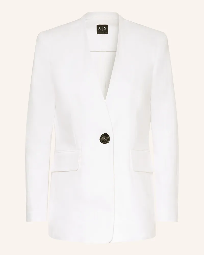 Armani Exchange Leinenblazer weiss Weiss