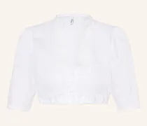 Dirndlbluse Mit Spitze weiss