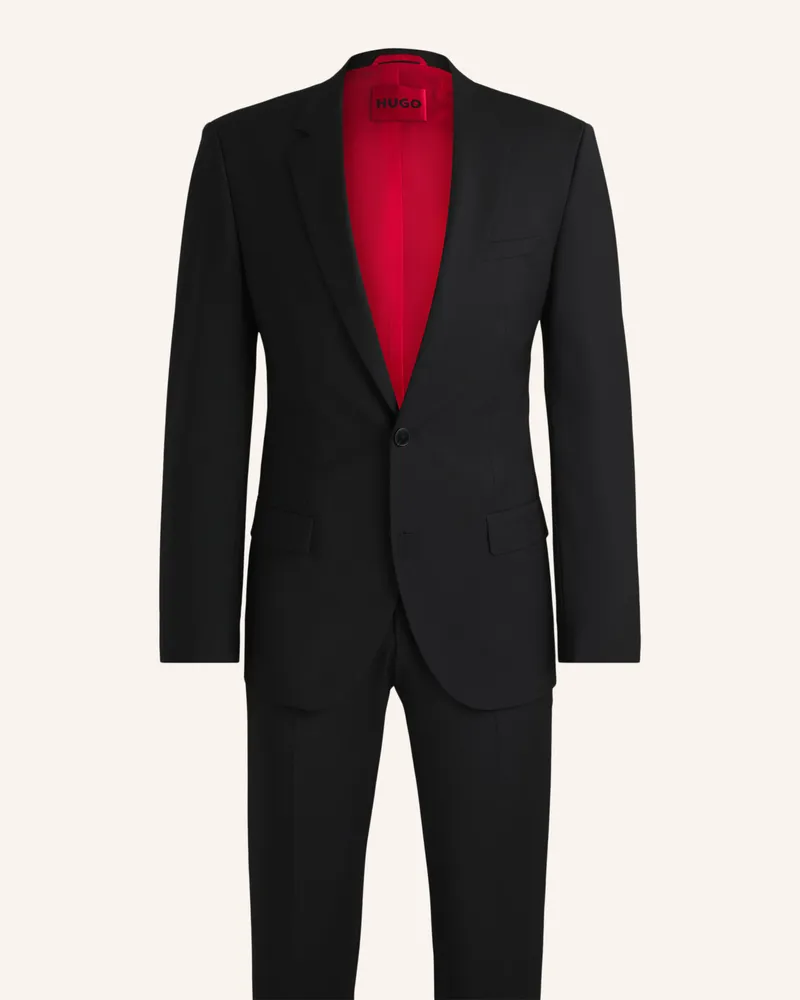 HUGO BOSS Business Anzug HENRY/GETLIN231X Slim Fit Schwarz