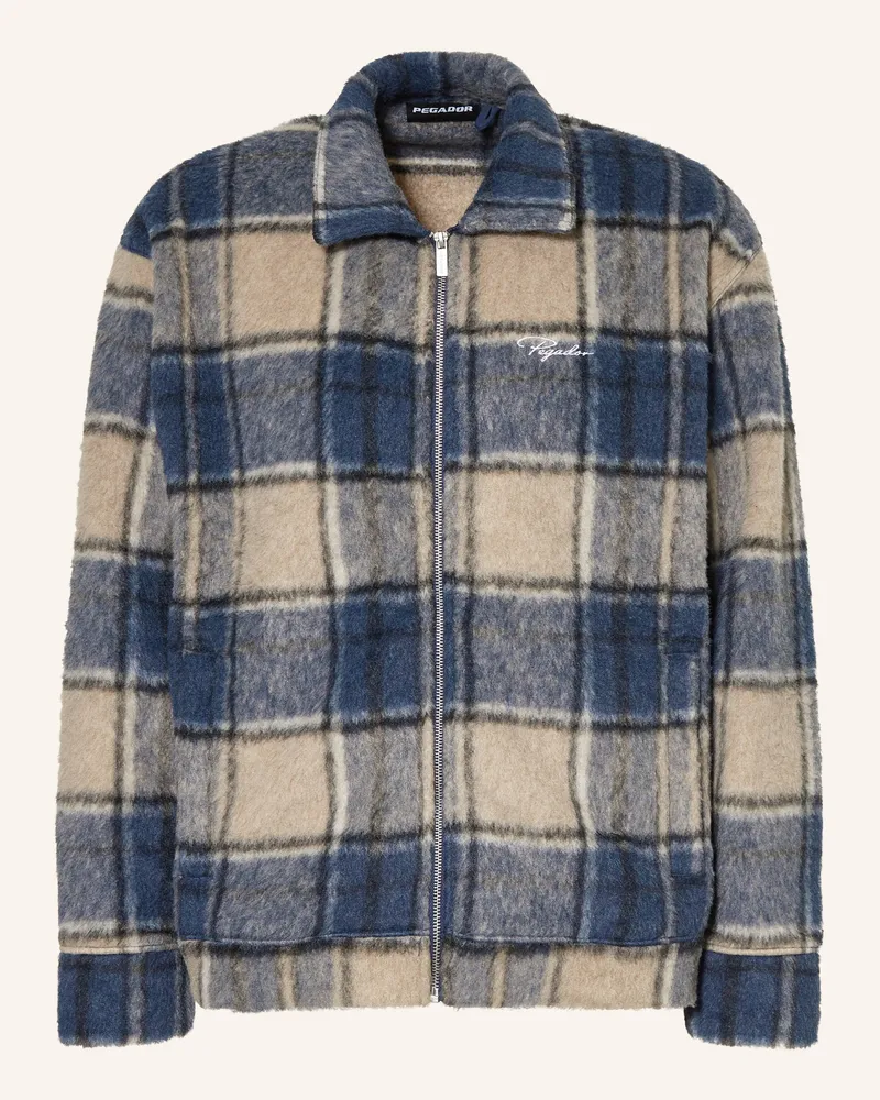 PEGADOR Flanell-Overjacket Teros blau Dunkelblau