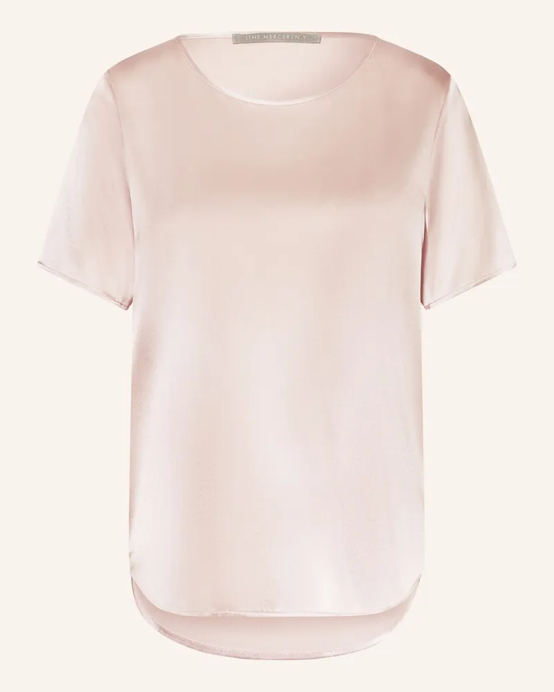 (THE MERCER) N.Y. Blusentop aus Seide Hellrosa