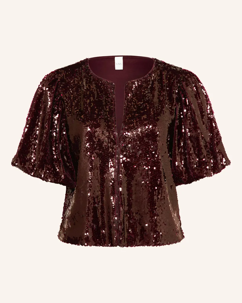 Y.A.S Blusentop Mit Pailletten rot Dunkelrot