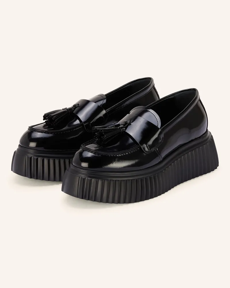 Attilio Giusti Leombruni Plateau-Loafer Diana schwarz Schwarz