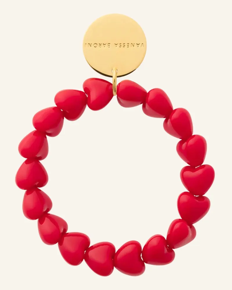 Vanessa Baroni Armbänder Hearts Bracelet Scarlet Red By Glambou gold Gold