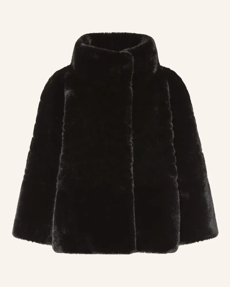 Marc Cain Kunstpelz-Jacke mit 3/4-Arm Schwarz
