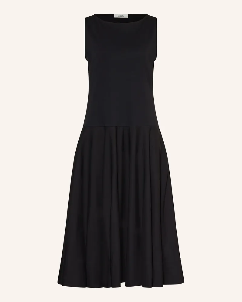 COS Kleid im Materialmix Schwarz