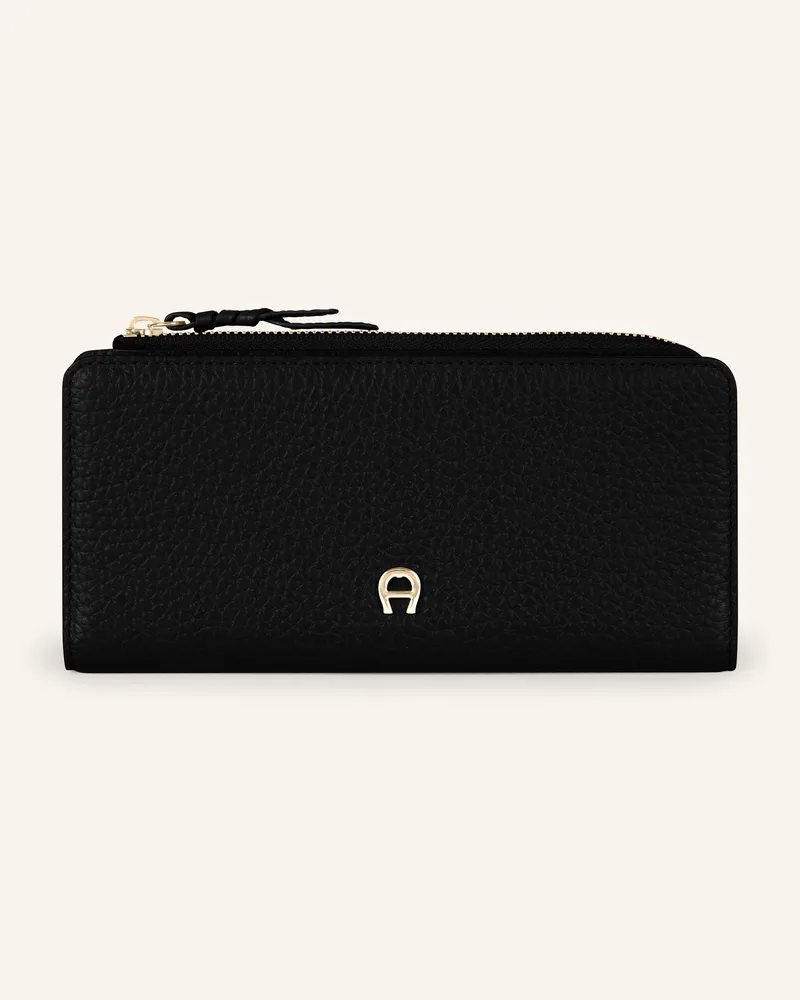 Aigner Geldbörse Carre Soft schwarz Schwarz