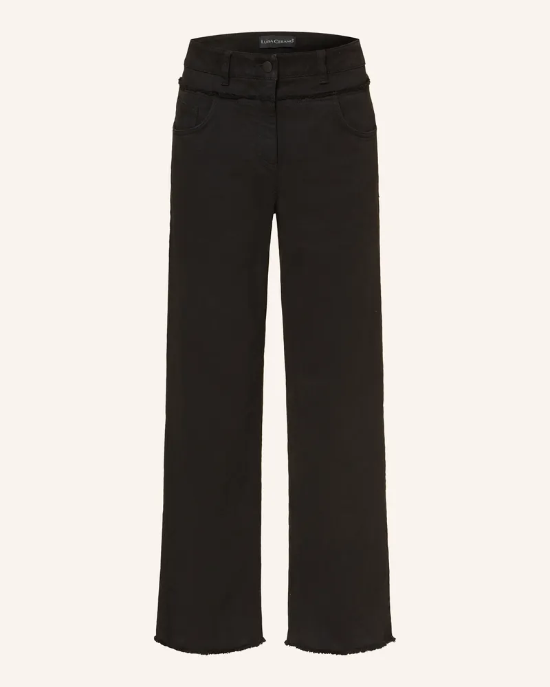 Luisa Cerano Straight Jeans Schwarz