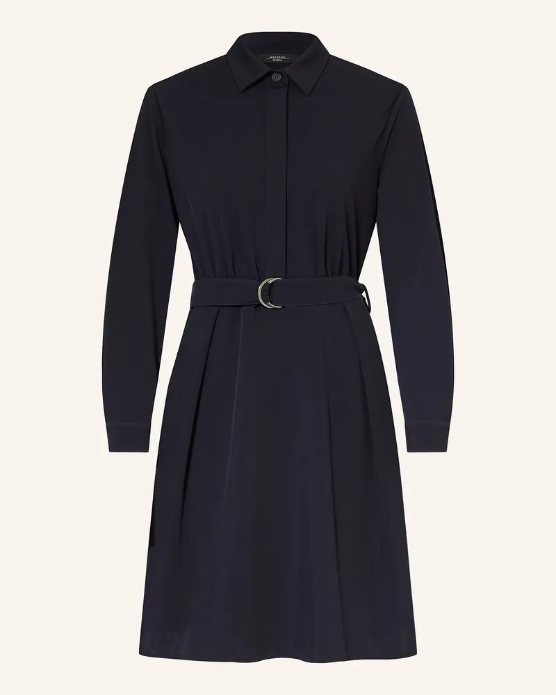 Max Mara Hemdblusenkleid BREST aus Jersey Dunkelblau