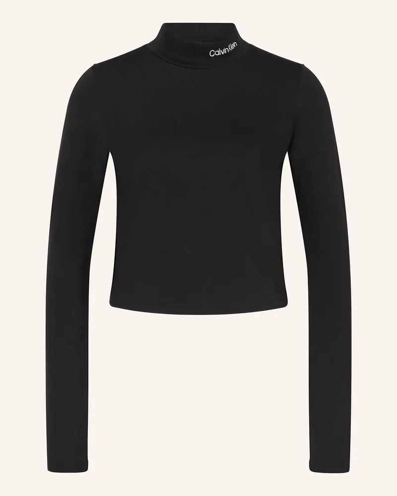 Calvin Klein Cropped-Longsleeve Schwarz