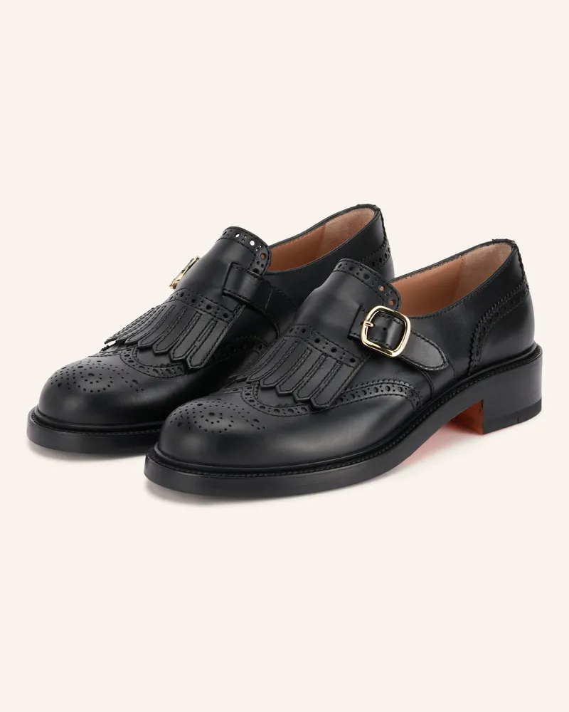 Santoni Monks Elsa schwarz Schwarz