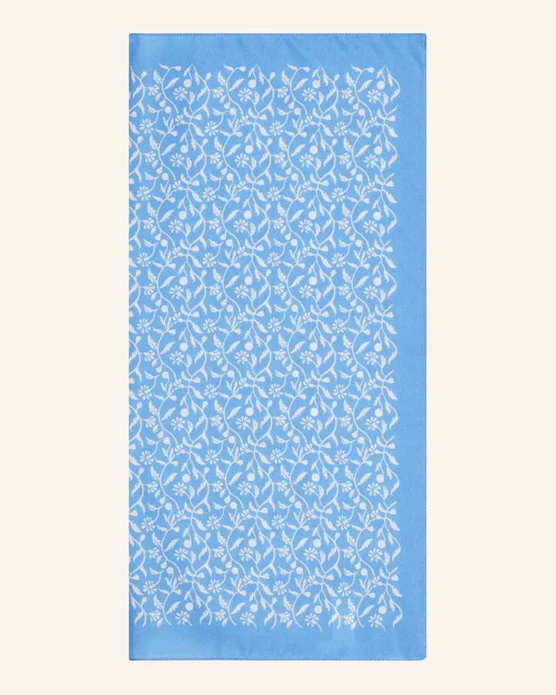 Eton Tuch mit Seide Blau