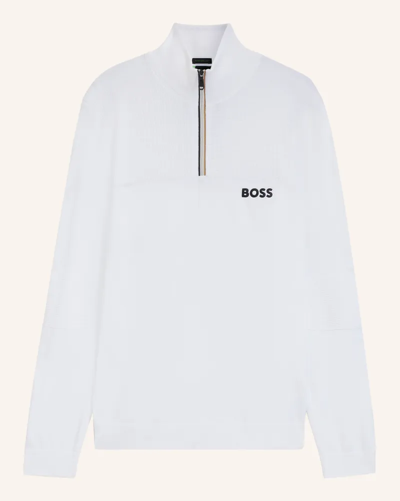 HUGO BOSS Pullover K_HYDRO QZ-1 Regular Fit Weiss