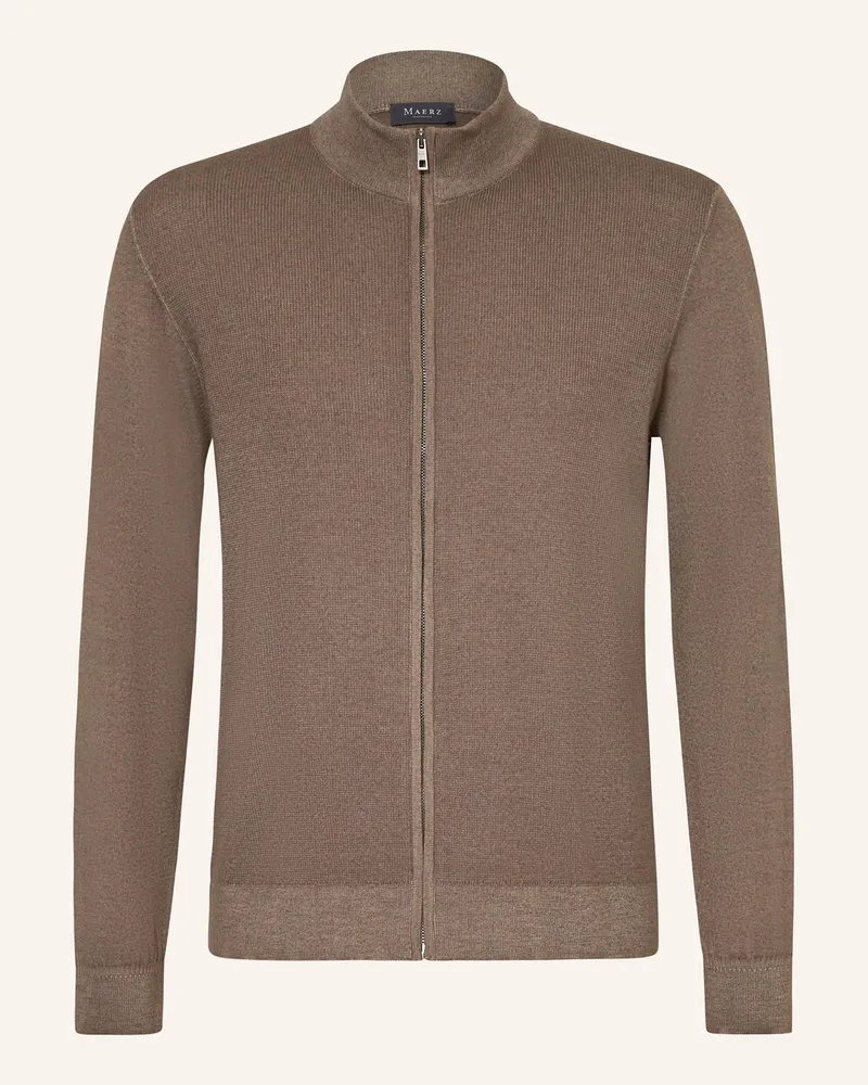 Maerz Strickjacke aus Merinowolle Braun