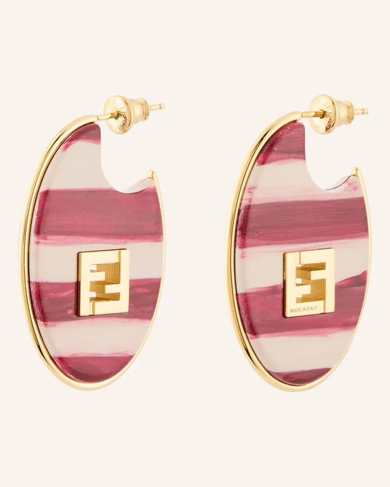 Fendi Ohrringe Forever Fendi rosa Dunkelrot