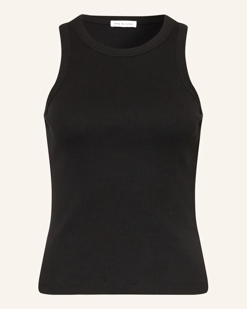 Mrs & HUGS Top schwarz Schwarz