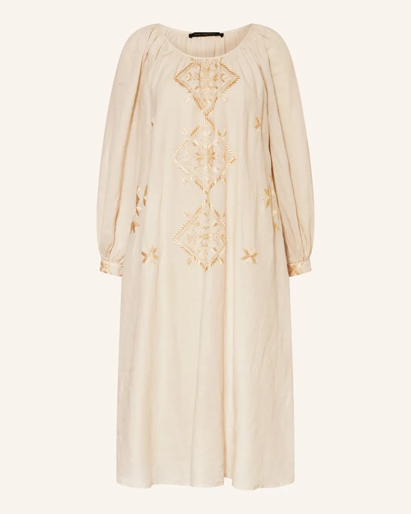 Greek Archaic Kori Strandkleid LEFKADA mit Glitzergarn Beige