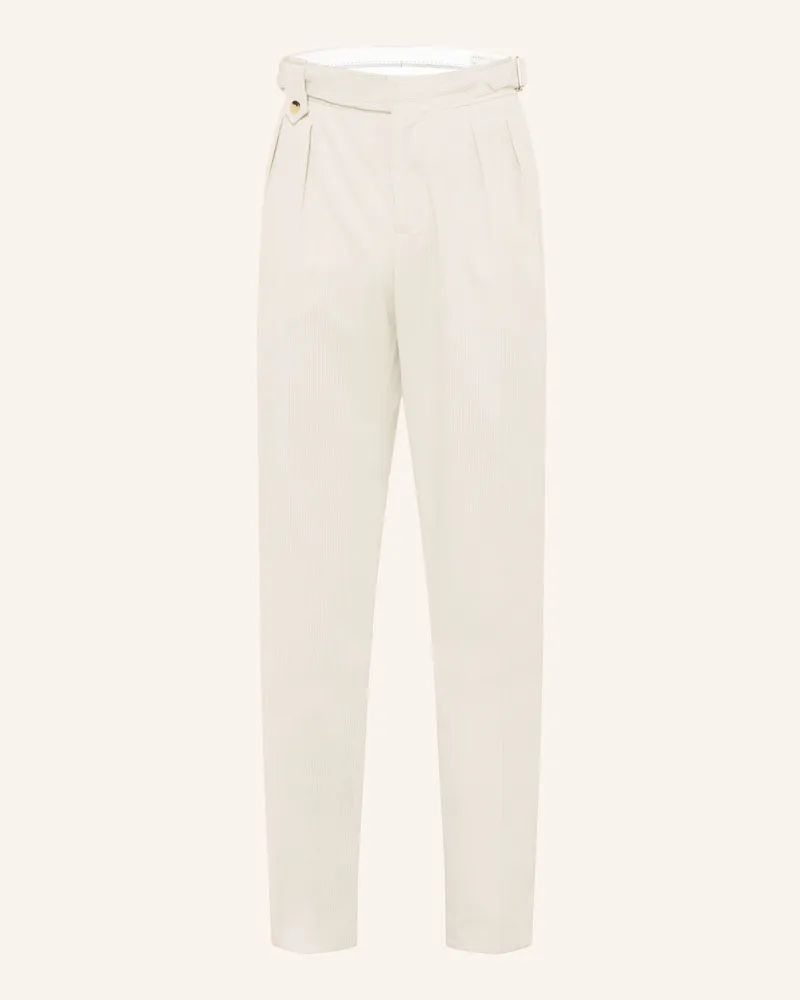 Brunello Cucinelli Cordhose Extra Slim Fit weiss Beige