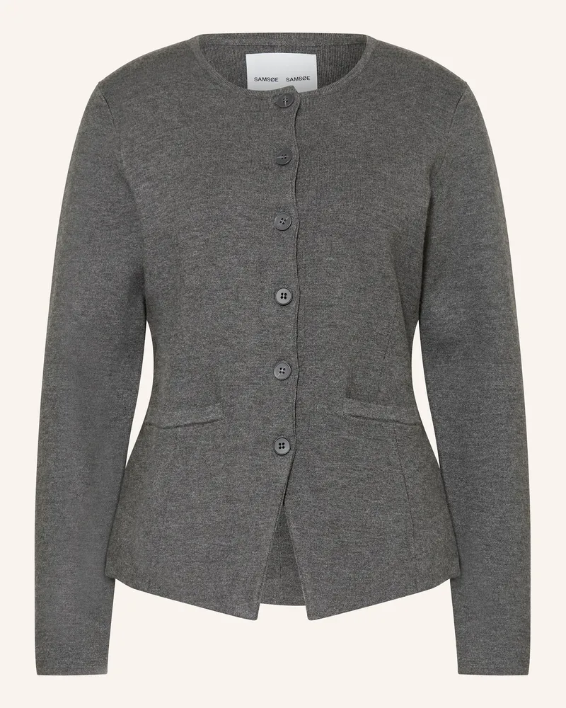 Samsøe & Samsøe Strickjacke Salula grau Dunkelgrau
