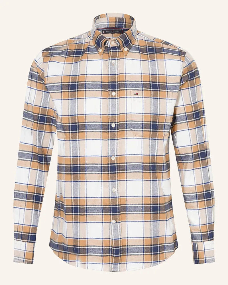 Tommy Hilfiger Flanellhemd Regular Fit Creme