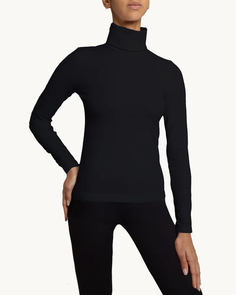 Wolford Pullover TURTLENECK TOP LONG SLEEVES Schwarz