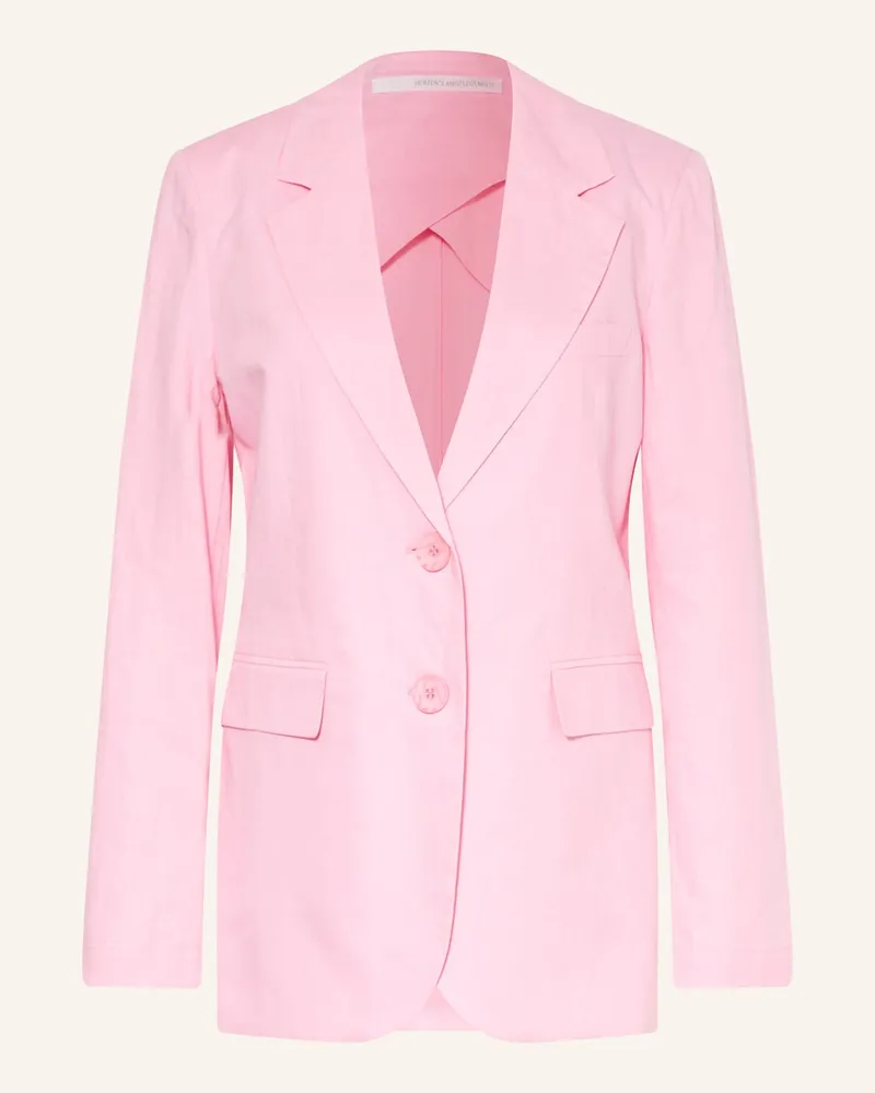 Herzen's Angelegenheit Blazer mit Leinen Rosa