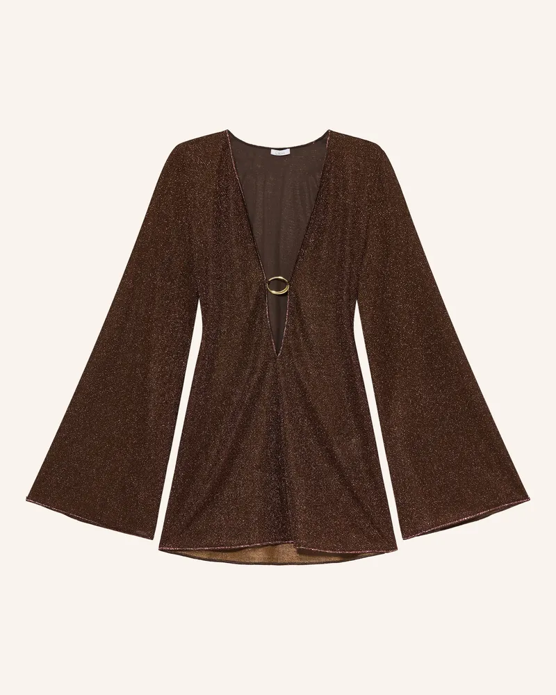 Oséree Strandkleid Lumiere Mit Glitzergarn braun Dunkelrot