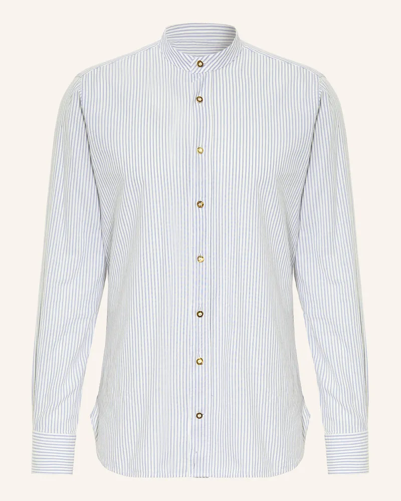 DU4 Trachtenhemd HANSI Slim Fit mit Stehkragen Blau