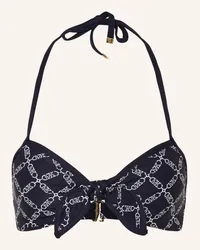 Michael Kors Triangel-Bikini-Top EMPIRE LOGO Blau