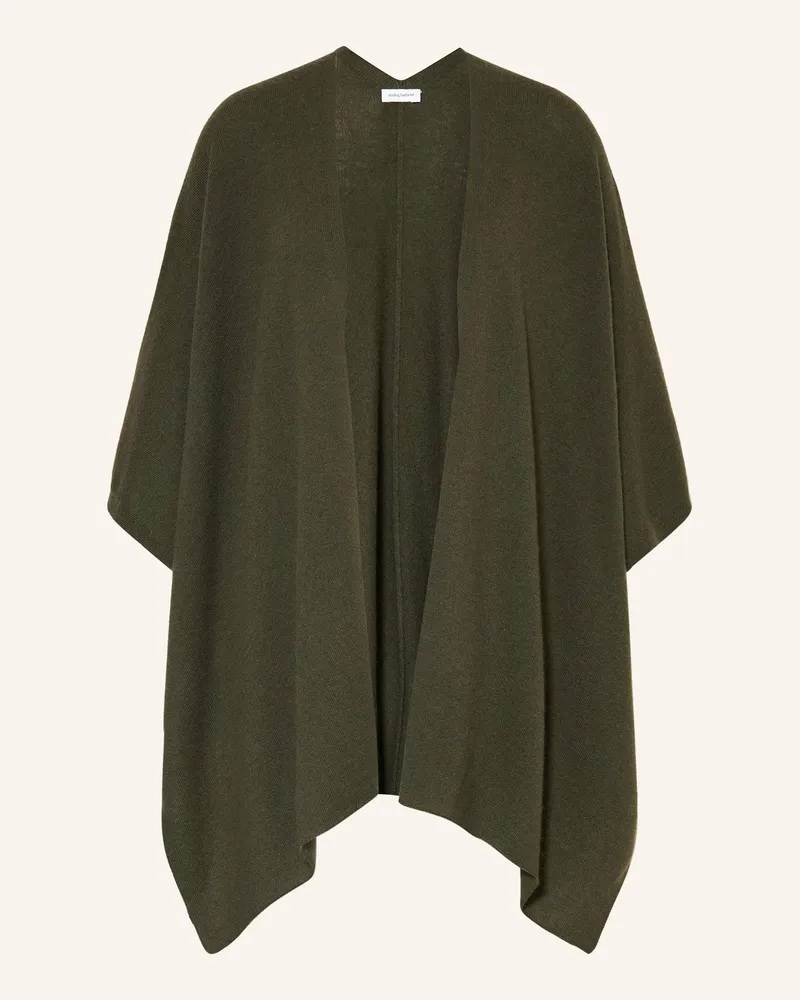 Darling Harbour Cashmere-Cape gruen Dunkeloliv